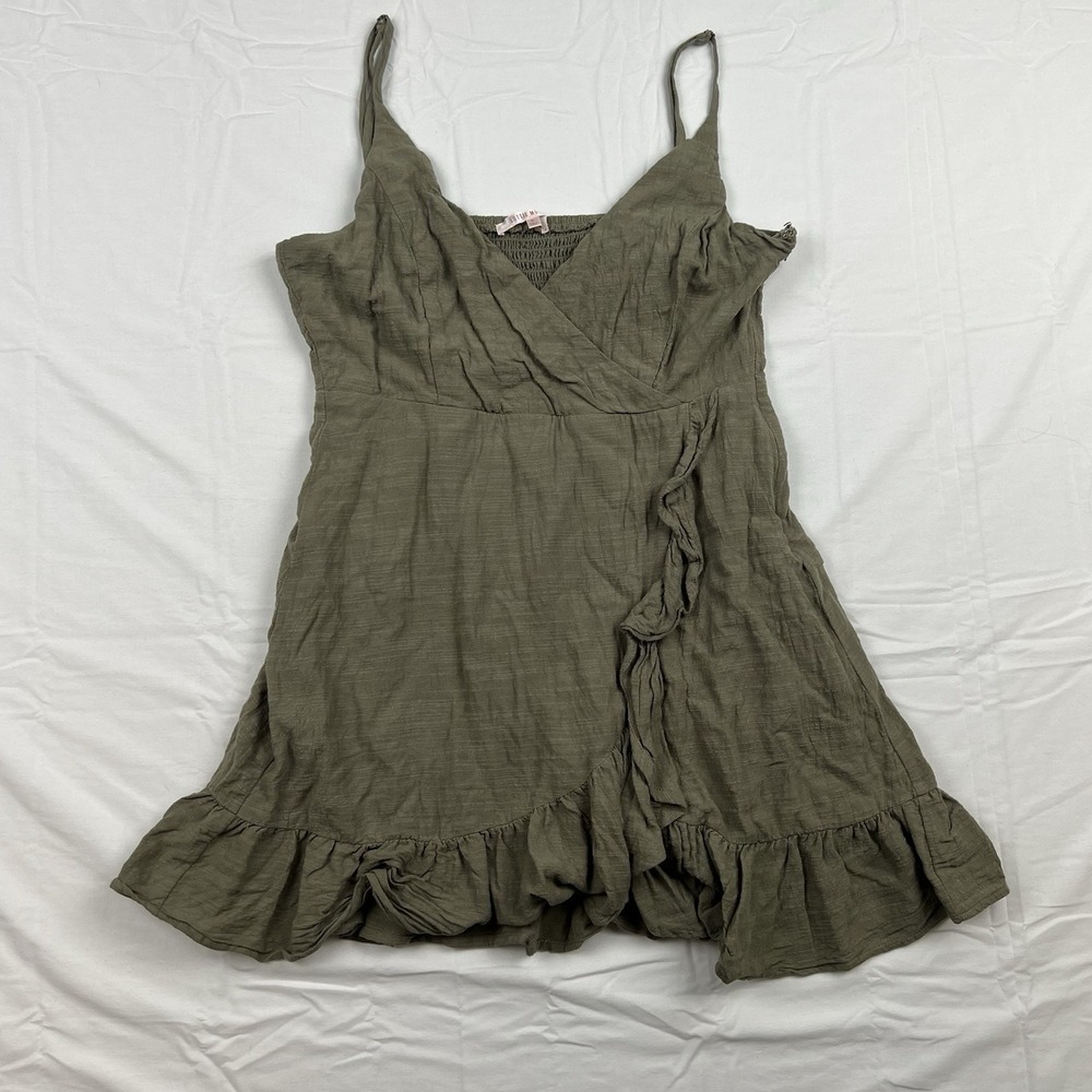 Lottie Moss Olive Green babydoll Ruffle Tank‎ Top Cottagecore Medium